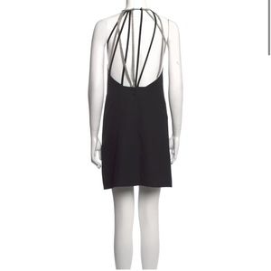 Halston heritage multi chain black cocktail dress